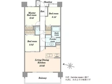 【埼玉県/さいたま市北区日進町】ビクトリアアネーロ大宮 間取り図