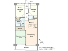 【埼玉県/さいたま市北区宮原町】ラミーユ大宮ハイライズ二番館 ルナール棟 間取り図