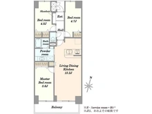 【埼玉県/さいたま市西区大字指扇領別所】ライオンズマンション大宮指扇 壱番館 間取り図