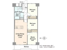 【埼玉県/さいたま市大宮区堀の内町】グランドシティ大宮  WEST TOWER 間取り図