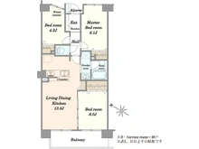 【埼玉県/さいたま市大宮区上小町】コスモ大宮プレステージ 間取り図