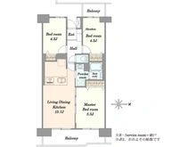 【埼玉県/さいたま市北区日進町】ベルヴィル大宮 A棟 間取り図
