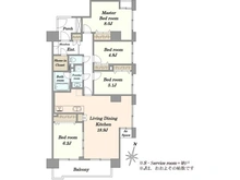 【埼玉県/さいたま市大宮区大門町】ライオンズヴィアーレ大宮 間取り図