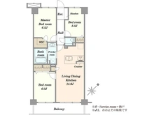 【埼玉県/上尾市上町】コスモ上尾ステーションアベニュー 間取り図