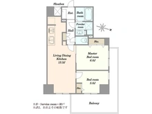 【埼玉県/さいたま市大宮区下町】日神パレステージ大宮パルティール 間取り図