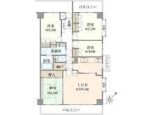 【東京都/八王子市打越町】八王子北野台パークホームズ 間取り図