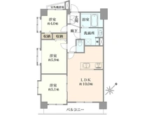 【東京都/立川市高松町】ワイズユウラク立川 間取り図