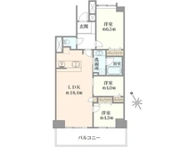 【東京都/八王子市下柚木】南大沢学園　萌樹の丘 4号棟 間取り図
