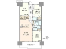【東京都/八王子市八幡町】オーベルグランディオ八王子エアーズ 間取り図