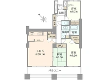 【東京都/八王子市別所】ローレルスクエア南大沢 間取り図