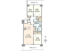 【東京都/東村山市富士見町】ヴィラージュ・ヴェール 3番館 間取り図