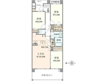 【東京都/八王子市別所】クレヴィア京王堀之内パークナードI　2番街 間取り図