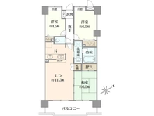 【東京都/八王子市東中野】キャッスルマンション多摩センター 間取り図