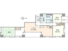 【東京都/八王子市別所】エストラーセ長池 第5号棟 間取り図