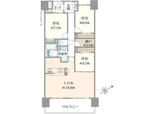 【東京都/八王子市松木】フェアヒルズ南大沢シエルコート 間取り図