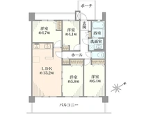 【東京都/八王子市子安町】レールシティ八王子かえで通り 間取り図