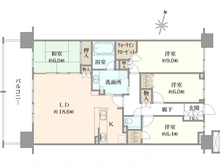 【東京都/八王子市別所】レーベンリヴァーレ南大沢　 ヒルズ棟 間取り図