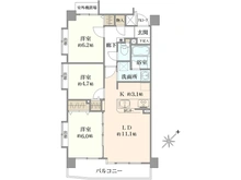 【東京都/立川市高松町】ヴェラハイツ立川 間取り図