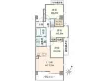 【東京都/八王子市散田町】西八王子けやき通りパーク・ホームズ 間取り図