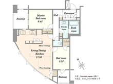 【東京都/文京区本駒込】グランスイート文京本駒込 間取り図
