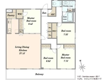 【東京都/豊島区駒込】サニークレスト六義園 間取り図