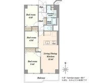 【東京都/荒川区町屋】カネボウ町屋グリーンマンション 間取り図