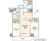 【東京都/北区田端新町】プレシスヴィアラ田端 間取り図