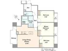 【東京都/豊島区巣鴨】コスモ巣鴨 間取り図