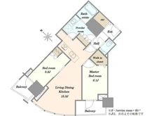 【東京都/中央区豊海町】ザ豊海タワーマリン＆スカイ EAST 間取り図