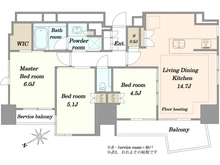 【東京都/北区西ケ原】シティハウス駒込ステーションコート 間取り図