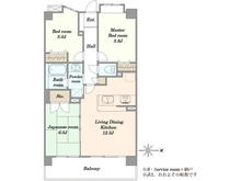 【東京都/北区堀船】クレストフォルム王子サウスステージ 間取り図