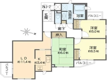 【大阪府/大阪市阿倍野区相生通】グランエール北畠 間取り図