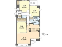 【大阪府/大阪市阿倍野区丸山通】東急ドエル・アルス阿倍野丸山通 間取り図