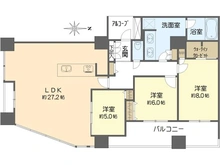 【大阪府/大阪市天王寺区細工谷】レジデンスタワー上本町 間取り図