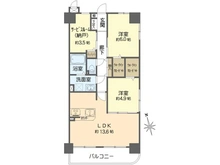 【大阪府/大阪市住吉区苅田】エクシオ長居公園 間取り図