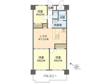 【大阪府/大阪市東住吉区湯里】朝日プラザ湯里 間取り図