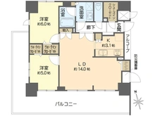 【大阪府/大阪市天王寺区勝山】ミラージュパレス四天王寺夕陽丘 間取り図