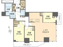 【大阪府/大阪市天王寺区筆ケ崎町】リバーガーデンタワー上町台筆ヶ崎 間取り図