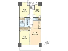 【大阪府/大阪市阿倍野区松崎町】コスモあべの坂ガーデンズ 間取り図