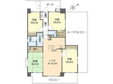 【大阪府/大阪市住吉区大領】ライオンズマンション万代東 間取り図