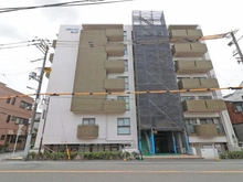 【大阪府/大阪市阿倍野区長池町】メロディハイム桃ヶ池 外観：大規模修繕中