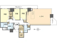 【大阪府/大阪市天王寺区筆ケ崎町】リバーガーデンタワー上町台筆ヶ崎 間取り図