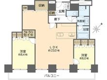 【大阪府/大阪市港区弁天】オークプリオタワー 間取り図