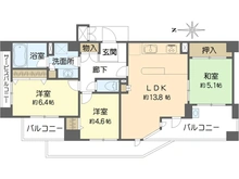 【大阪府/大阪市東住吉区南田辺】ディアステージ長居公園 間取り図