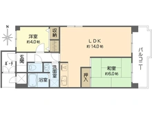 【大阪府/大阪市東住吉区北田辺】朝日プラザ北田辺 間取り図