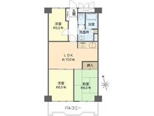 【大阪府/大阪市阿倍野区阿倍野元町】モンテベルデ北畠 間取り図