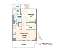 【東京都/品川区旗の台】メゾンボア旗の台 間取り図