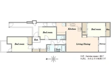 【東京都/大田区上池台】コスモ上池台 間取り図