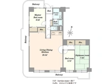 【東京都/品川区南品川】ローズハイツ仙台坂 間取り図