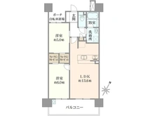 【愛知県/名古屋市熱田区伝馬】ファミリアーレ熱田伝馬 間取り図
